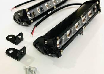 2 x Lampy Led dalekosiężne szperacz slim 18W 18cm biały 12-2