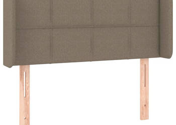 Zagłówek uszak taupe 103x16x78/88 cm tkanina WM-3118762