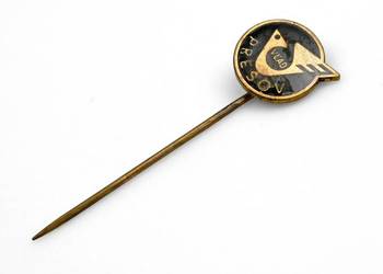 Vlad Presov | 1.7 cm | Pozłacany Metal | Przypinka | Socrealizm Przemysł