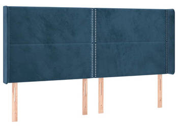 Zagłówek do łóżka z LED ciemnoniebieski 183x16x118/128 cm WM-3123972