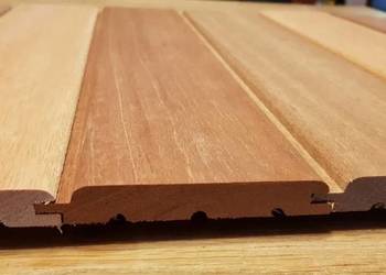Deska elewacyjna drewniana meranti KL. Natur 16x120mm Profil softline (E)