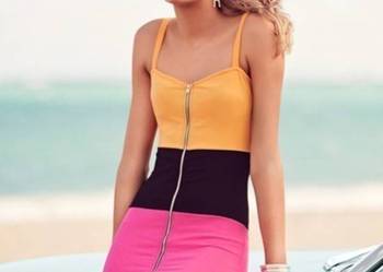 sukienka tunika h&m xxs 32xs 34 zamek zip suwak stan idealny