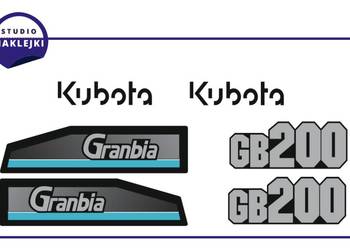 Naklejki Kubota Granbia GB200 Minitraktorek ciągnik traktor Nalepka