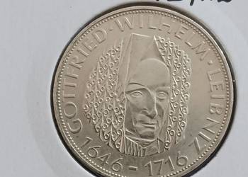 5 marek RFN Wilhelm Leibniz 1966 r.- men"D" - mennicze