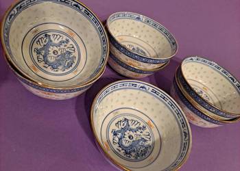 Porcelana chińska ryżowa MISECZKI 7 szt