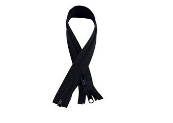 Zamek błyskawiczny rozdzielczy #10 z dwoma uchwytami spiralny 50cm czarny