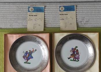 4 talerze dekor.-"Tańce Polskie" Zofia Stryjeńska, porcelana, stan sklepowy