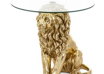 Stolik kawowy nowojorski złoty Lew Premium 60x60x62