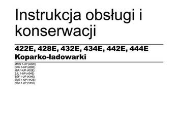 CATERPILLAR 422E, 428E, 434E, 442E, 444E Instrukcja obsługi DTR