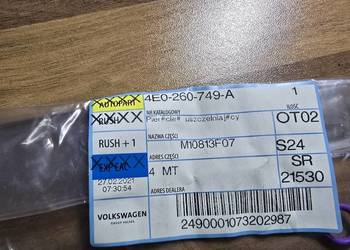 Uszczelka /O-Ring przewodu klimatyzacji VAG (Audi VW Skoda Seat) 4E0260749A