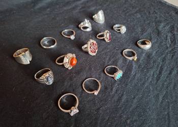 Kolekcja 15 Srebrnych Pierścionków (próba 925) – Zestaw Premium