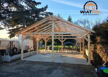 Wiata samochodowa dwustanowiskowa 6 x 7