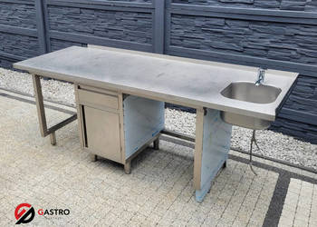 Zlew gastronomiczny 1-komorowy 230x80x89 cm
