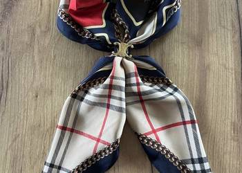 Apaszka gawroszka w pepitkę 100 % jedwab silk wiosna