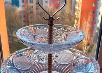 Piękna, patera, kryształowa.