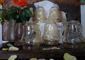 & Bursztynowy Klosz & PRL & Miodowa Barwa & Kwiatowe Zdobien