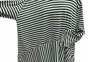 Sweter DUŻY ROZMIAR paski-złota nitka-rozm 150 biust