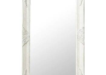 Lustro ścienne w stylu barokowym 50x80 cm białe WM-320320