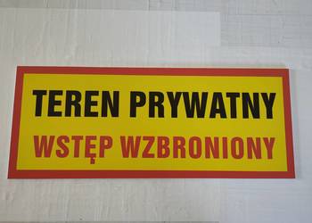 Tabliczka Teren prywatny – wstęp wzbroniony 50 × 20 cm PCV 5mm