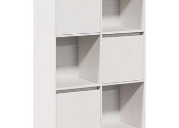 Szafka biała 74x35x117 cm lite drewno sosnowe WM-814365
