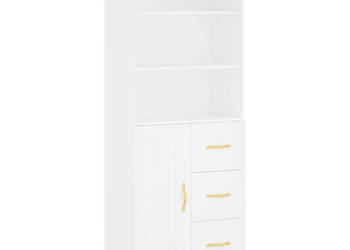 Witrynka biała 695x34x180 cm materiał drewnopochodny WM-3189997