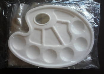 4 sztuki NOWA Paleta malarska do farb 23cm x 17cm biala