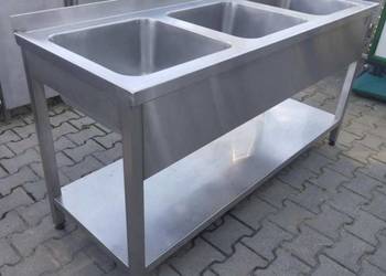 Zlew 3 Komorowy z Półką - 160/60/85 cm - S 1652.O