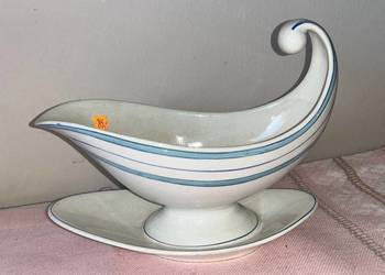 Sosjerka porcelanowa. Sygnowana Rostrand. Szwecja.   Dekor- w błękitno- sza
