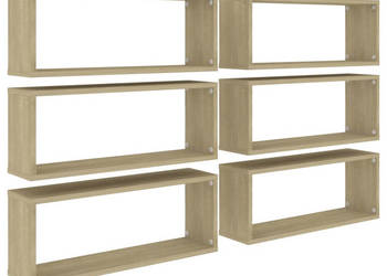 Półki ścienne kostki 6 szt. dąb sonoma 60x15x23 cm WM-807144