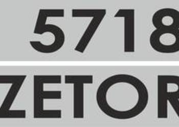 Naklejki napis Zetor 5718 srebrny 2 szt