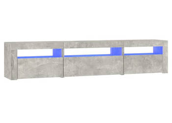 Szafka pod TV z oświetleniem LED szarość betonu 195x35x40 cm WM-3152741