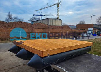 OD RĘKI - Pomost pływający, platforma pływająca, ponton 3x2m modrzew