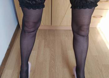 Pończochy samonośne czarne