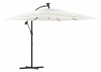 Parasol ogrodowy na stalowym słupku biały 246x246x230 cm WM-4005077
