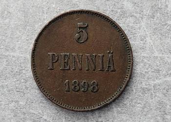 412) FINLANDIA - 5 Pennia - 1898 r.