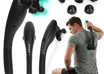 Masażer ręczny wibracyjny do masażu ciała zestaw 5 końcówek 20W ModernHome