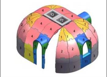 Domek modułowy kopułowy