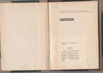 (7107) LAICYZACJA CO TO JEST? - TADEUSZ M. JAROSZEWSKI
