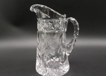 Antyczny dzbanek/mlecznik kryształowy na mleko – Ręcznie rżnięty kryształ