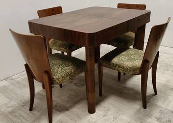 Stół Halabala modernizm Art Deco do salonu vintage lata 40-te orzech
