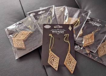 Zawieszka na choinkę metalowa, złota, dekoracja choinkowa,glamour,14 sztuk