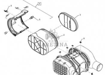 New Holland T6090 T6070 Filtr powietrza 398mm l x 261mm w x 237mm thk, pap…