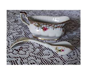 porcelanowa Sosjerka z łyżką  Iwona Złota Róża Chodzież