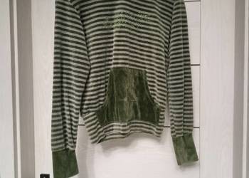 Welurowa bluza z kapturem w paski - vintage Y2K vibes!