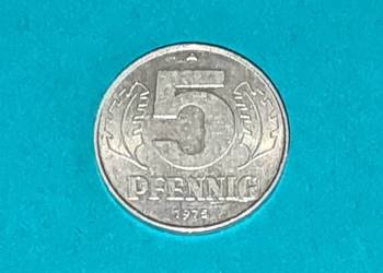 5 Pfennig 1975r Moneta Starocia