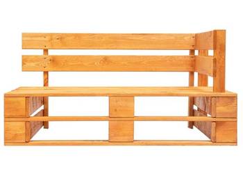 vidaXL Ogrodowa ławka narożna z palet, drewno(SKU:45766)