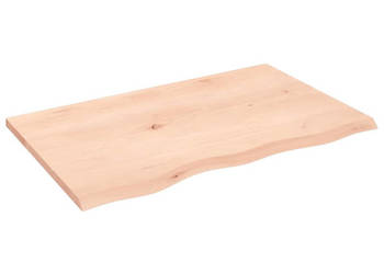 Blat stołu 80x50x2 cm surowe drewno dębowe WM-3156293
