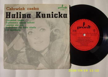 K.  HALINA KUNICKA--CZLOWIEK CZEKA ;siniel winyl.