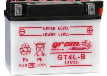 Akumulator motocyklowy 4Ah 60A GROM YB4L-B 12V  P+