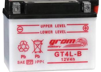 Akumulator motocyklowy GROM YB4L-B 12V 4Ah 60A P+